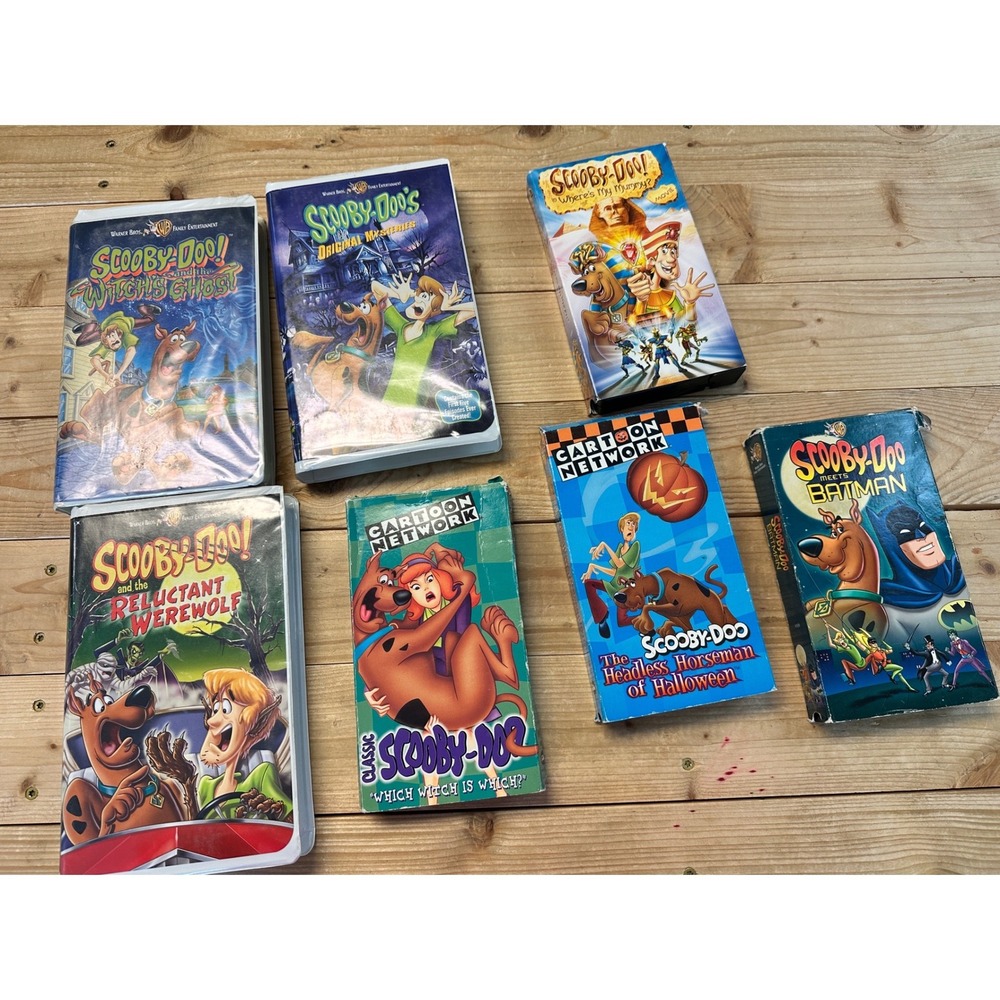 Scooby-Doo VHS Lot Witch's Ghost Reluctant Werewolf Batman Halloween 7 Tapes